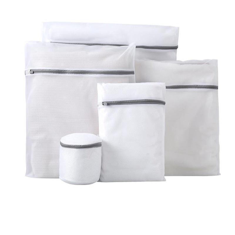 5pcs Zipper Mesh Laundry Bags Set Clothes Washing Organiser for Delicates - Grey 6