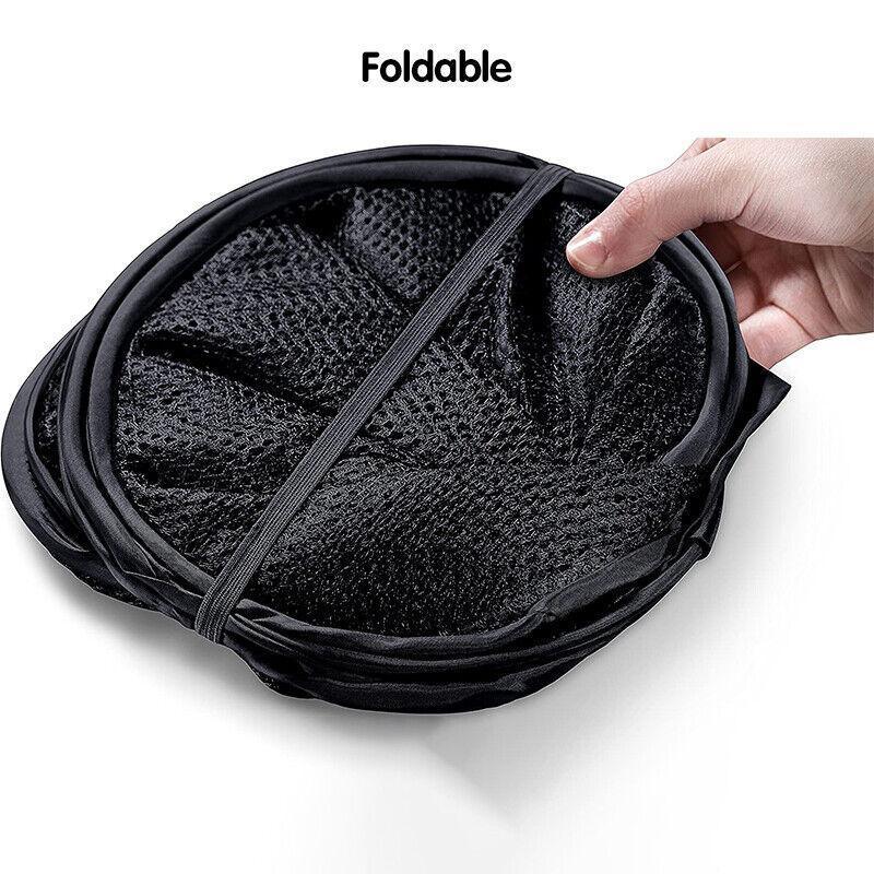 2PCS Foldable Mesh Laundry Hampers with Handles and Pocket for Clothes Storage 5