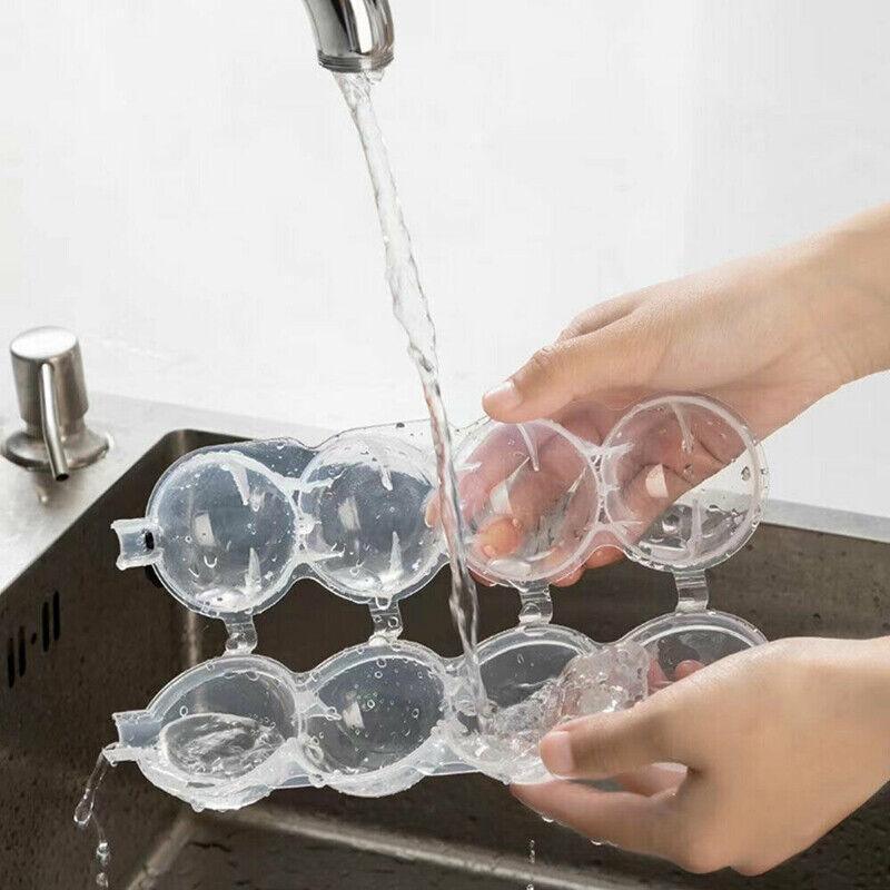 2X Large Ice Ball Maker Cube Tray Big Silicone Mold Sphere Whiskey Round Mould 4