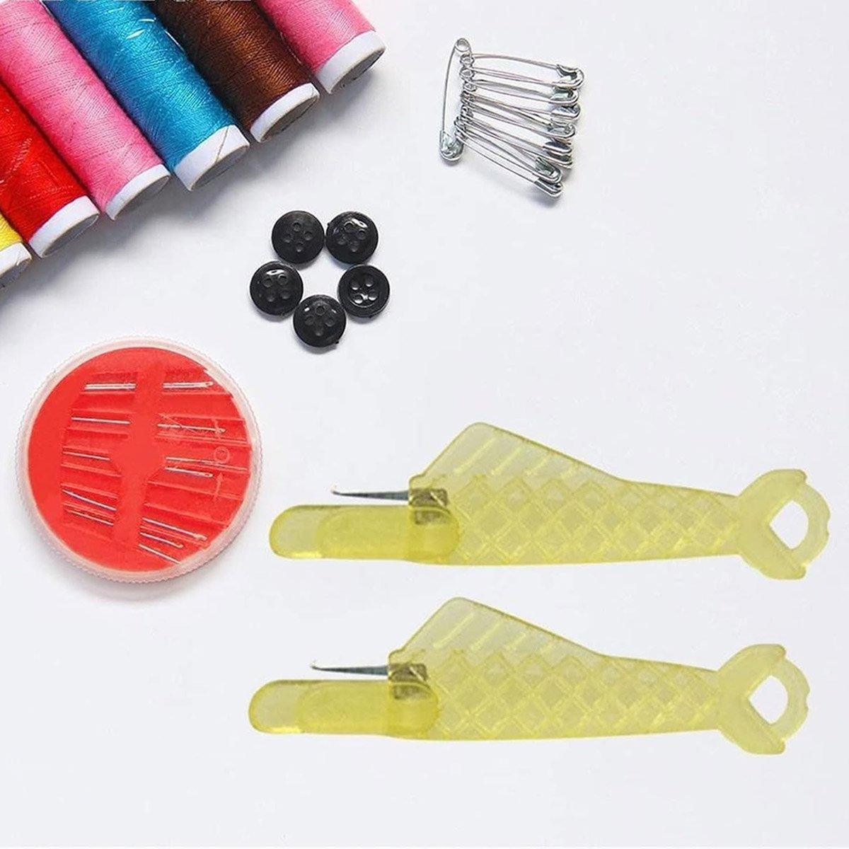 5PCS Plastic Needle Threader Tool for Sewing Machine Quick Lead Garment Sewing - Pink 5