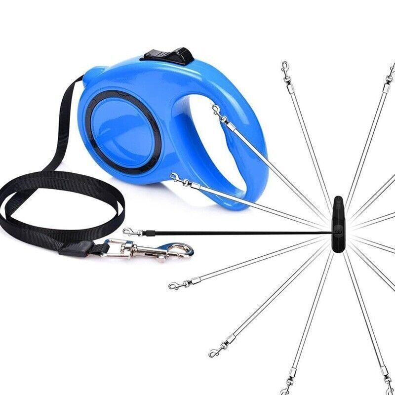 3M Retractable Dog Lead Leash Long Stong Extendable Lockable Rope Heavy Duty - Blue 4