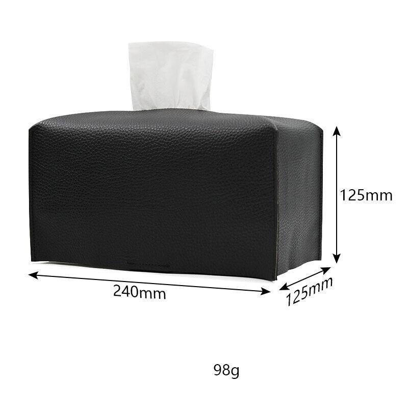 Large Size Tissue Box Dispenser Paper Holder Napkin Case Pu Leather Cover - Yellow 3