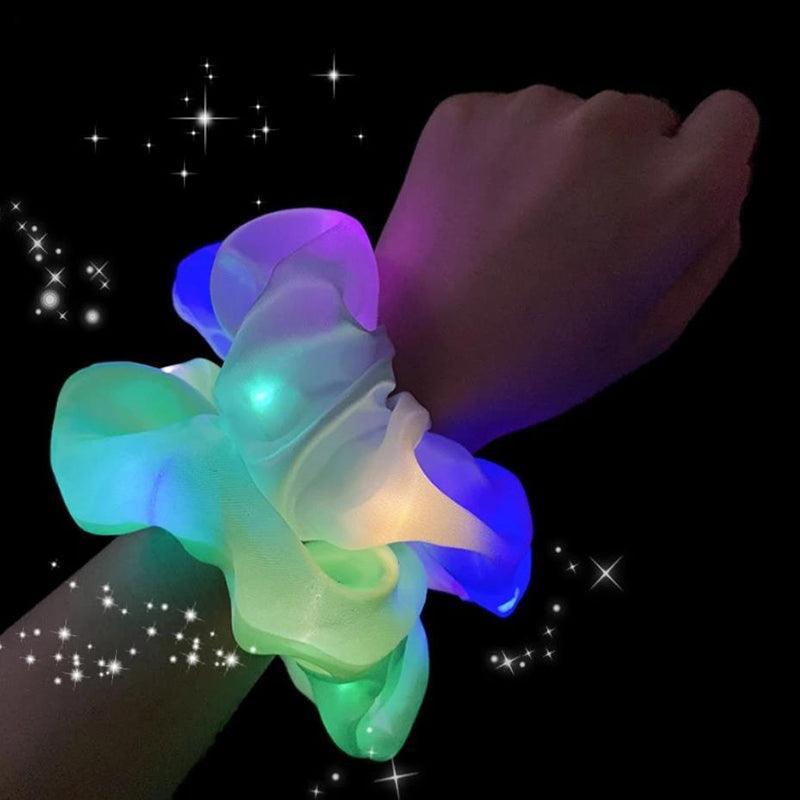 Led Shinny Hair Ties Elastic Scrunchies Women Teen Party Accessories - Blue 3