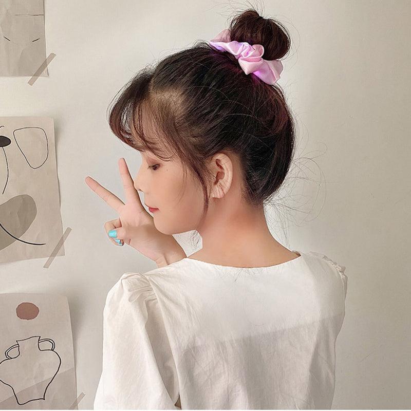 Led Shinny Hair Ties Elastic Scrunchies Women Teen Party Accessories - Purple 5