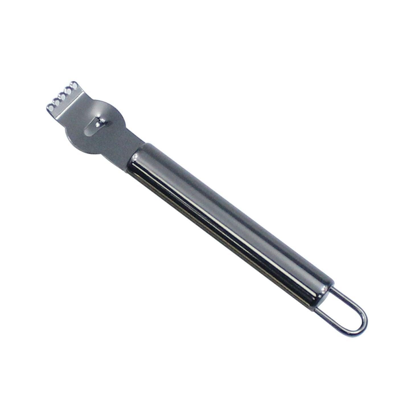 Lemon Zester Grater Knife Tool Stainless Steel with Channel Garnish Citrus Lime - Black 8