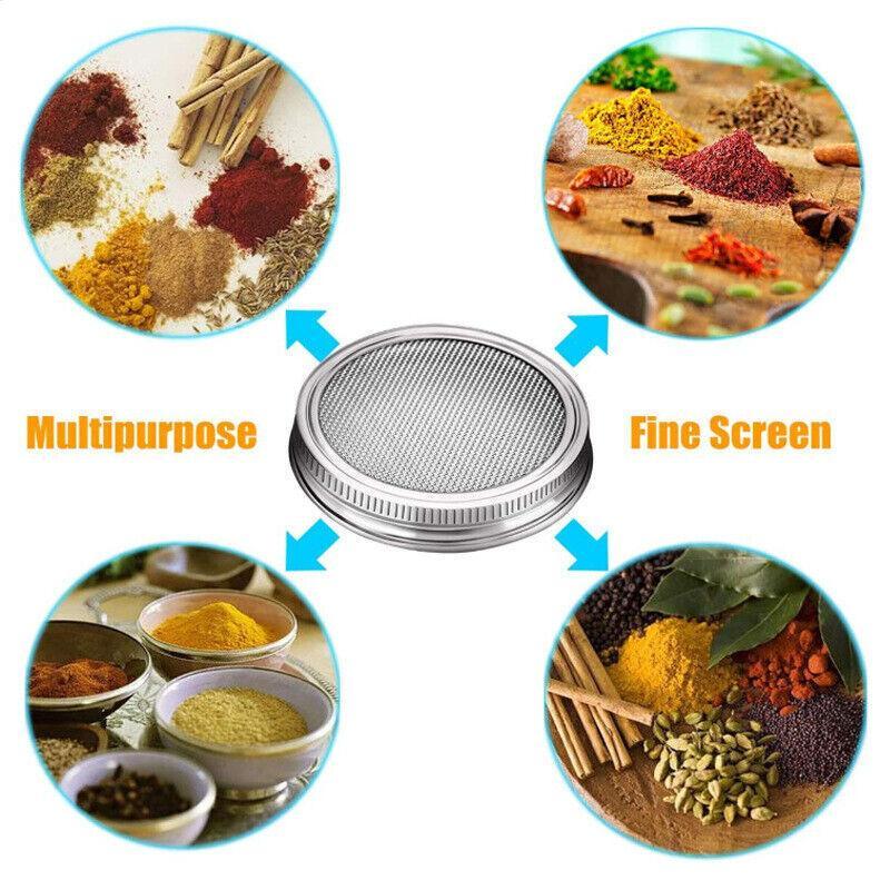Seed Sprouting Lids Tools Strainer Screen Kits For Wide Mouth Mason Canning Jar - 1SET 3