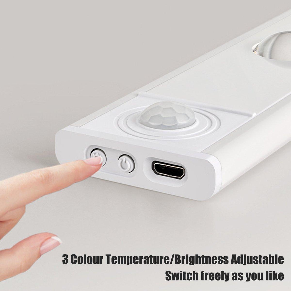 Ultra-Thin Intelligent LED Motion-Sensing Light Bar Rechargeable Strip Lamp - Ordinary Model - White 50cm 5