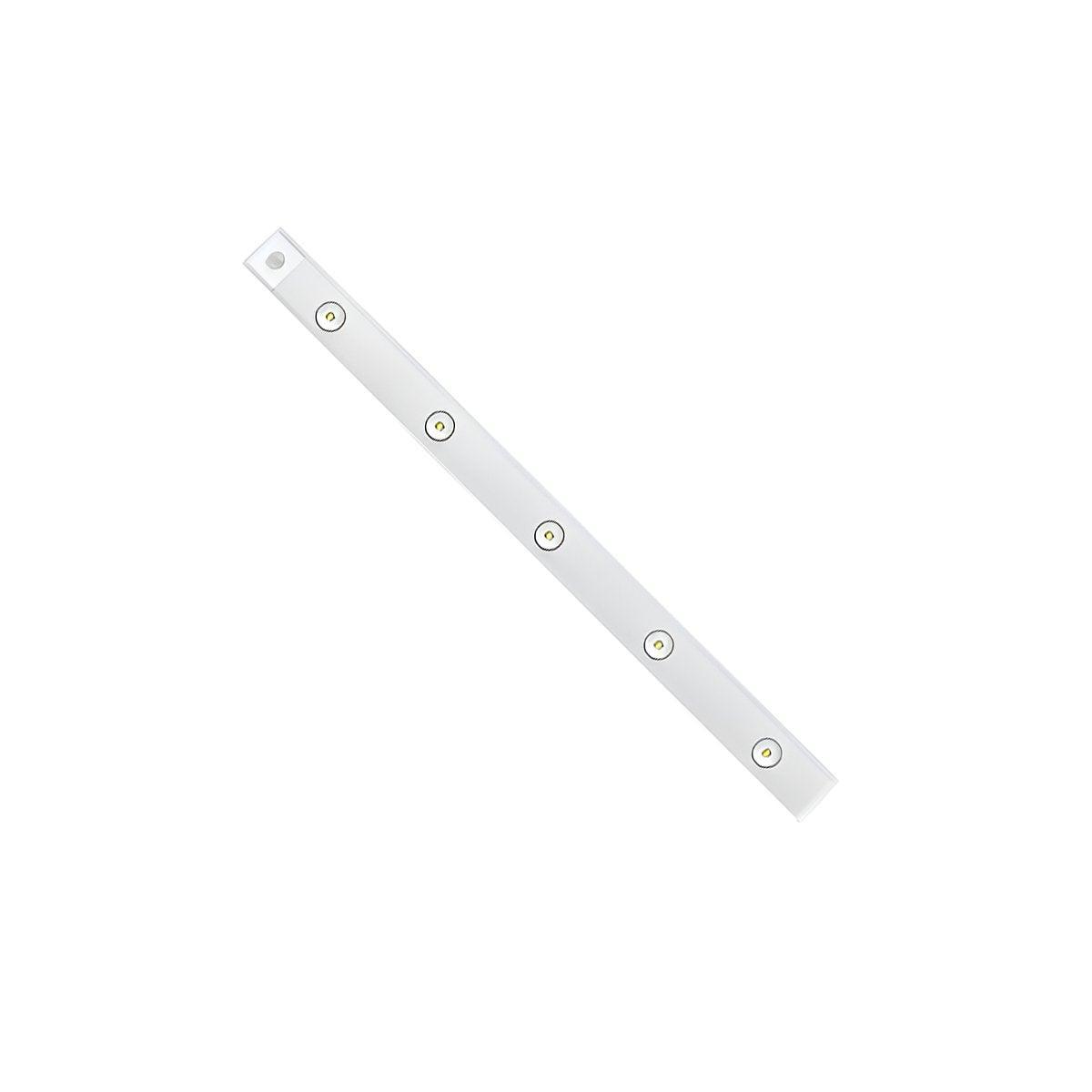 Ultra-Thin Intelligent LED Motion-Sensing Light Bar Rechargeable Strip Lamp - Remote Control Model - White 60cm 10