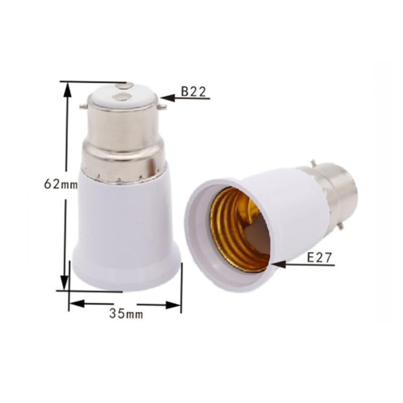 4/10x B22 To E27 Light Socket Adapter Bayonet Lamp Base To Edison E27 Bulb Screw - Light Socket-10pcs-450457 3