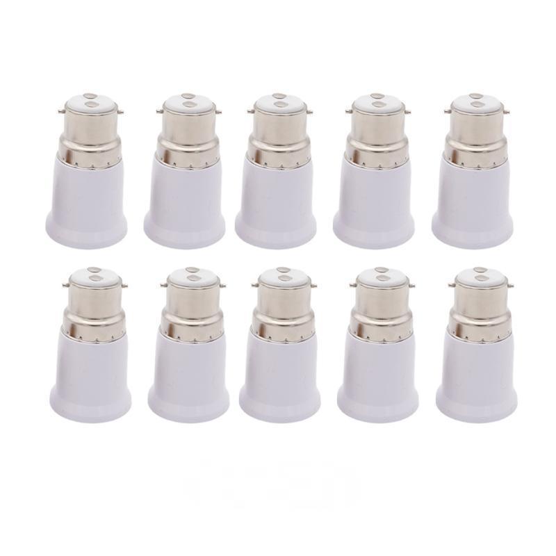 4/10x B22 To E27 Light Socket Adapter Bayonet Lamp Base To Edison E27 Bulb Screw - Light Socket-10pcs-450457 7