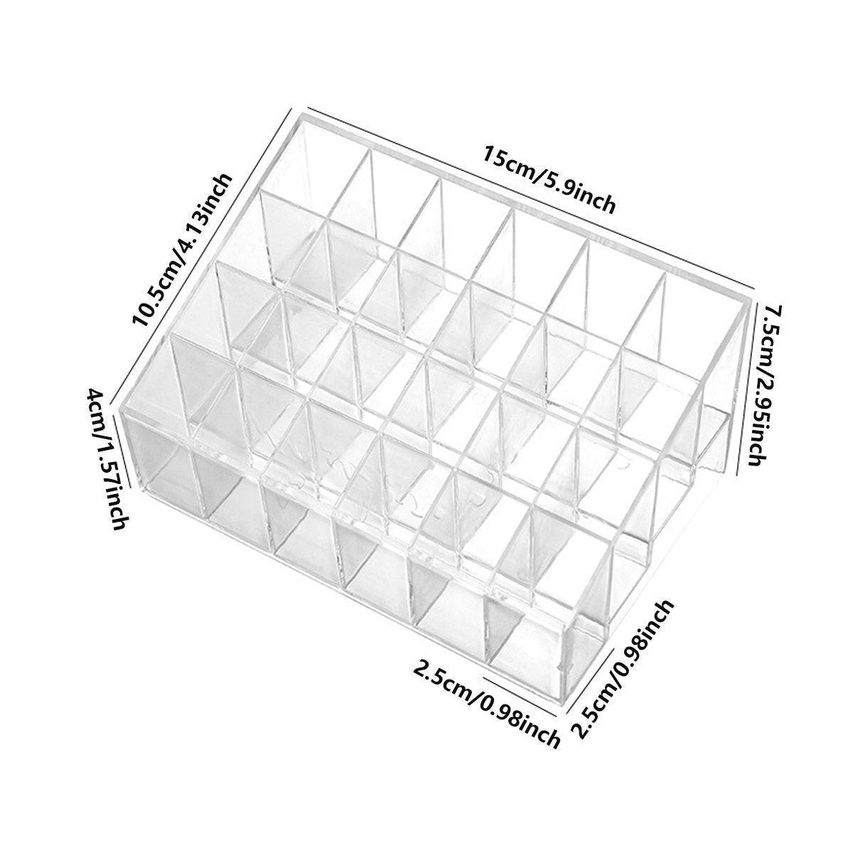 3pcs Transparent Lipstick Organizer Cosmetic Holder Storage Box for Makeup 3