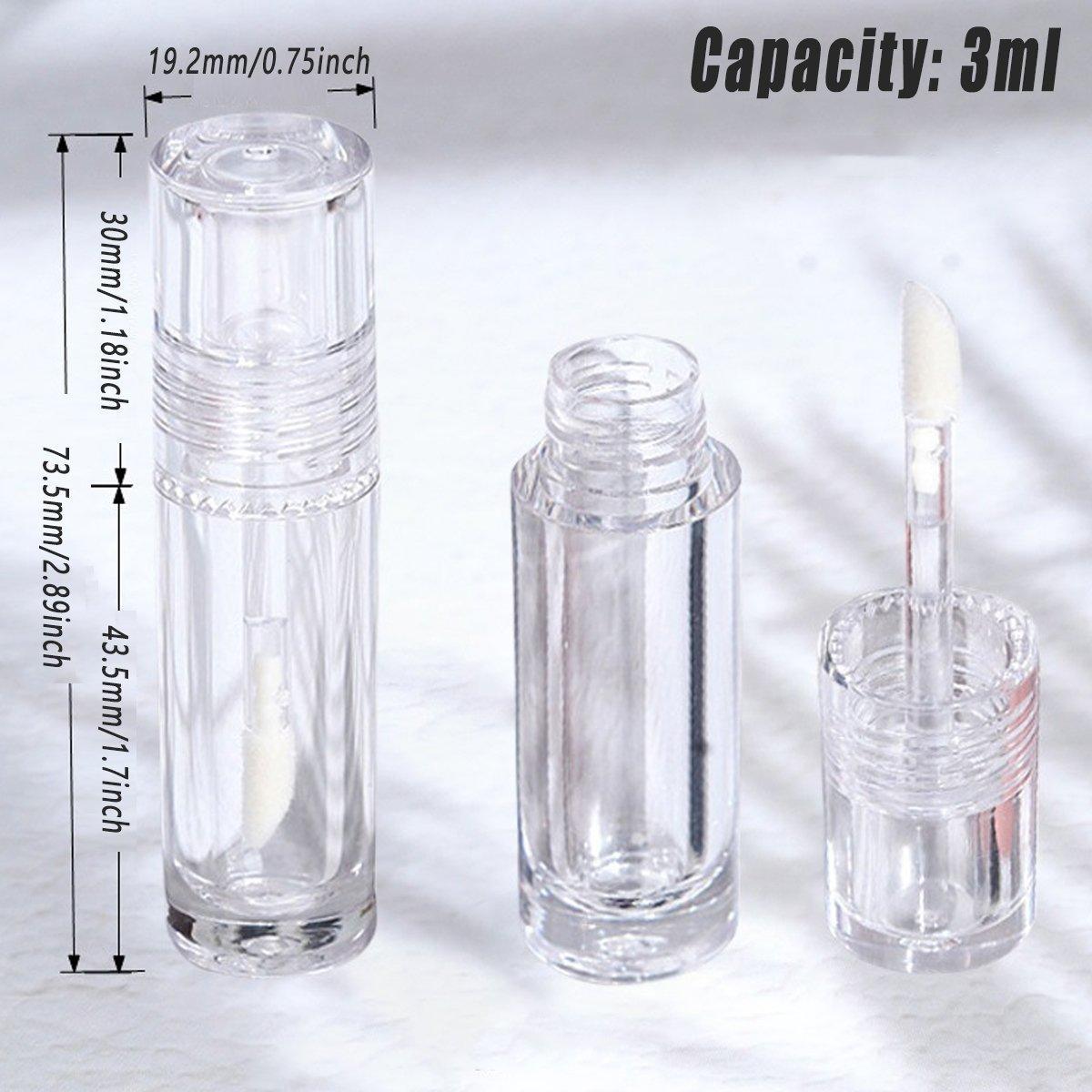 10pcs 3ml Transparent Lip Gloss Tubes Small Capacity Lip Glaze Containers 3