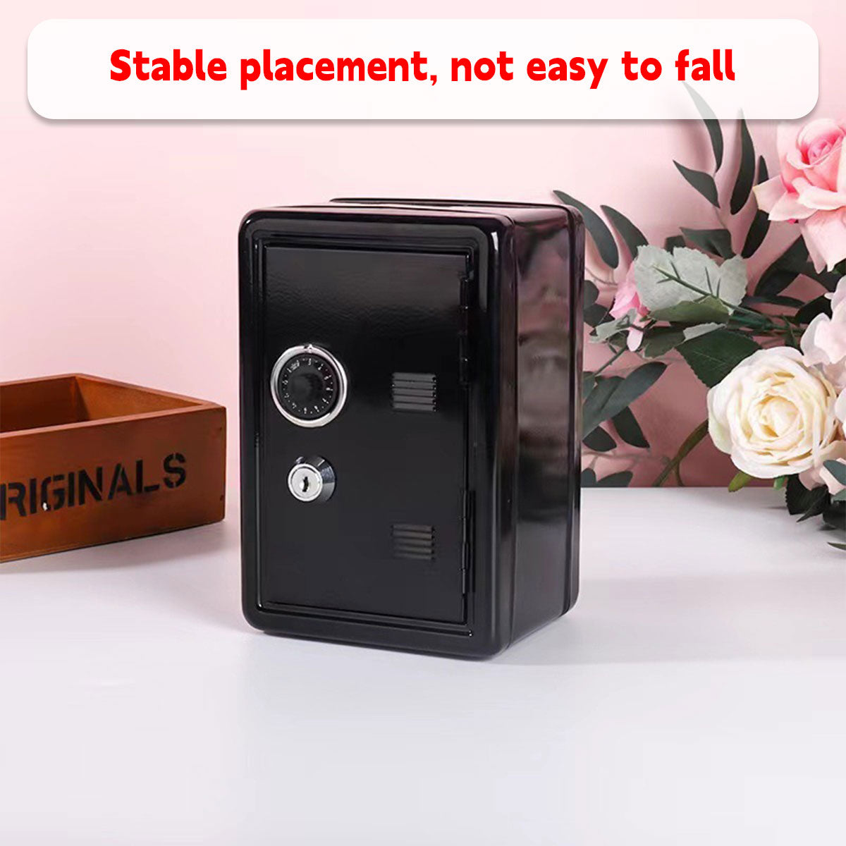 Piggy Bank Safe Cash Register Box Small Household Money Storage Safe 3