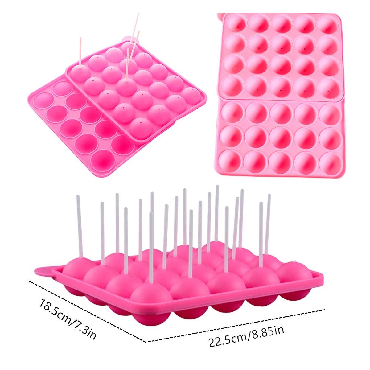 2pcs 20 Holes Round Silicone Moulds for Lollipop Candy Making Baking Tools 3