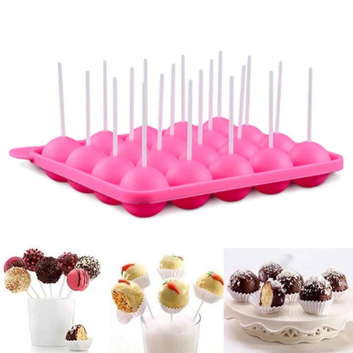 2pcs 20 Holes Round Silicone Moulds for Lollipop Candy Making Baking Tools 4