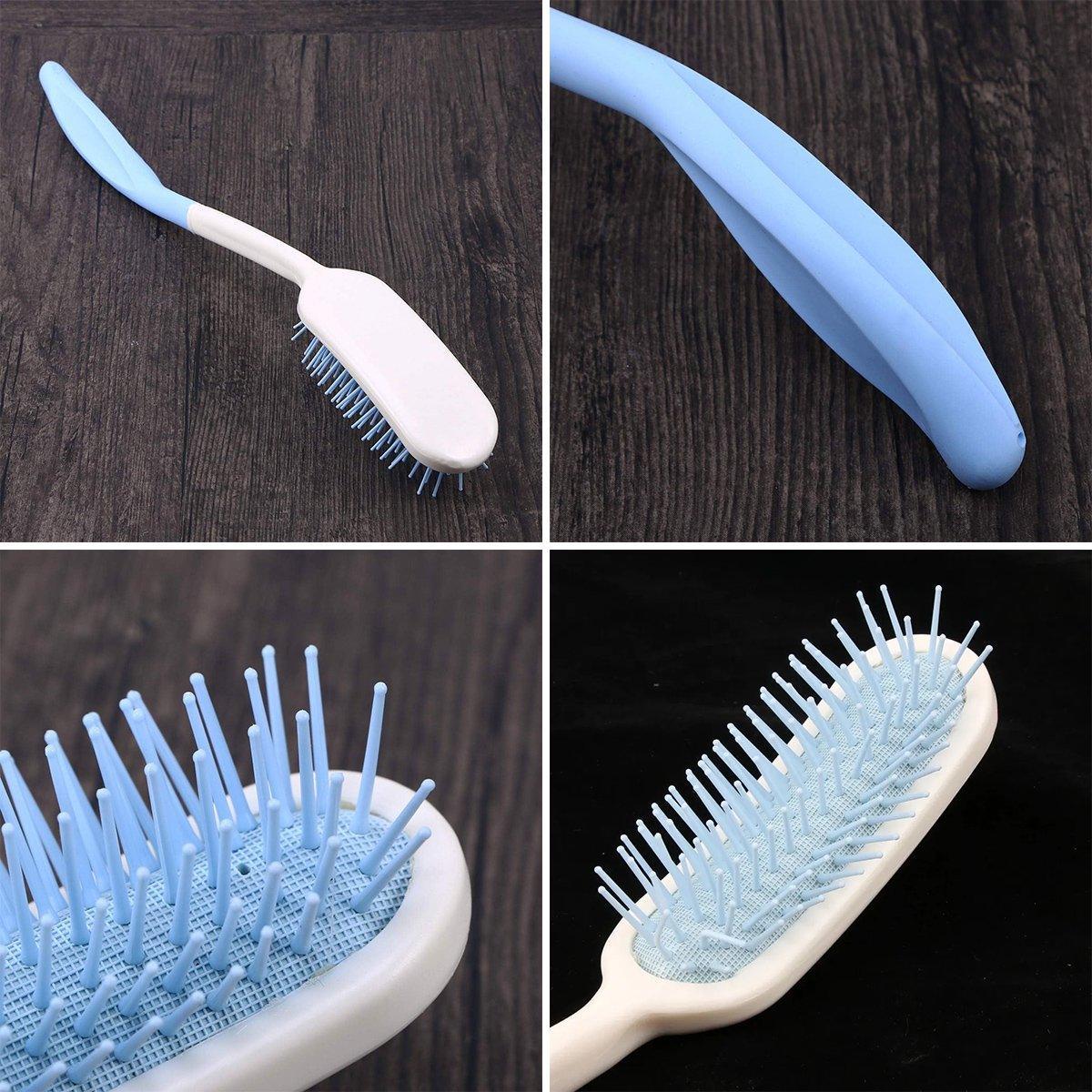 Extra Long Handle Comb Teeth and Brush for Elderly Easy Grip Hair Care Tool 5