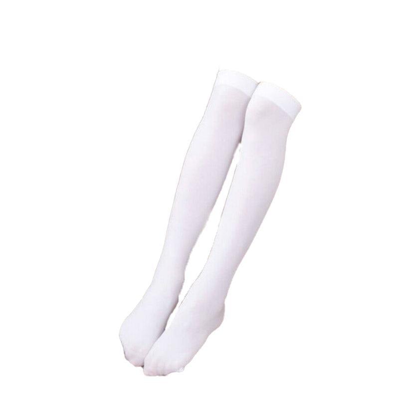 Womens Girls Long Socks Over Knee Thigh High Stockings Hosiery Tights Pantyhose - Black 7