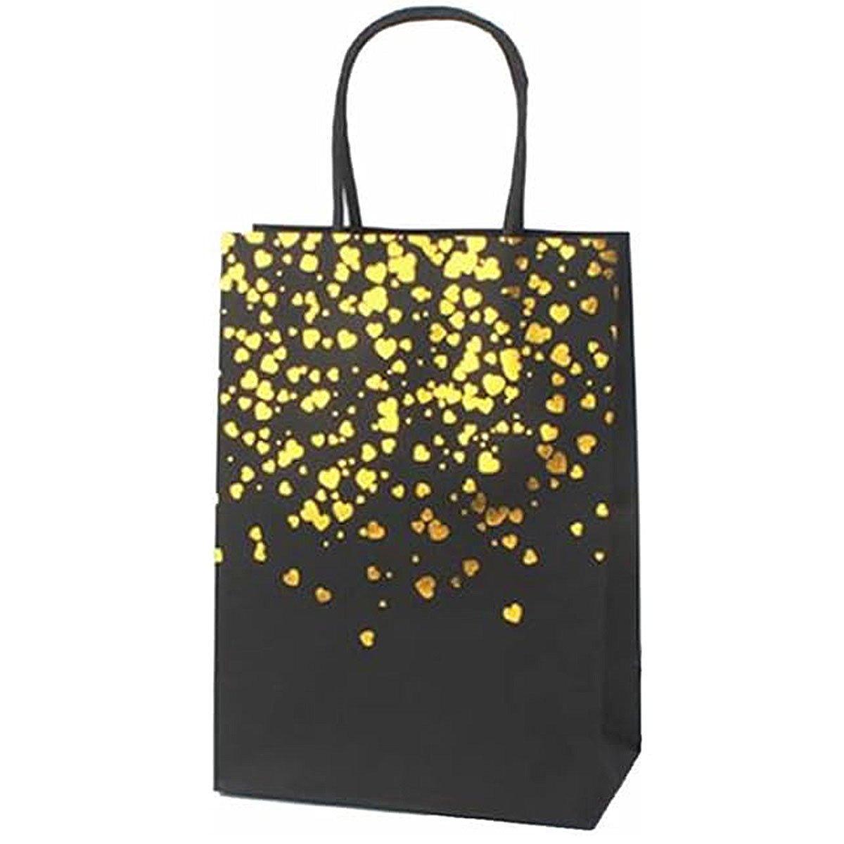 30PCS Kraft Paper Gift Bags Small Love Candy Bags Gold Foil Wedding Party Favors - Kraft Brown-Gold Foil 11