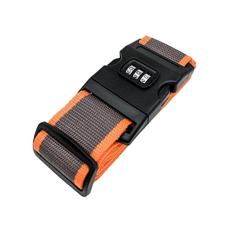 Luggage Strap Code Password Travel Suitcase Secure Lock Safe Nylon Packing Belt - Red+Grey 14