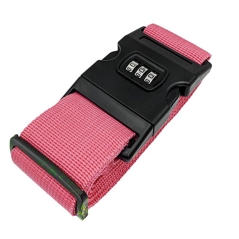 Luggage Strap Code Password Travel Suitcase Secure Lock Safe Nylon Packing Belt - Grey+Orange 15