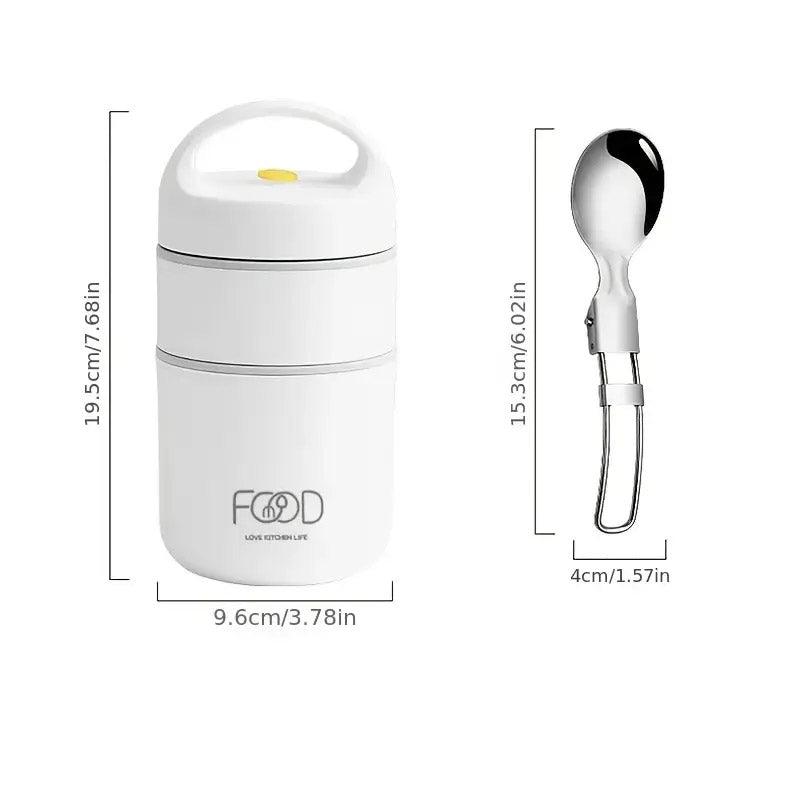 3pcs Insulated Lunch Box Soup Container Portable Breakfast Food Storage Box Set 3