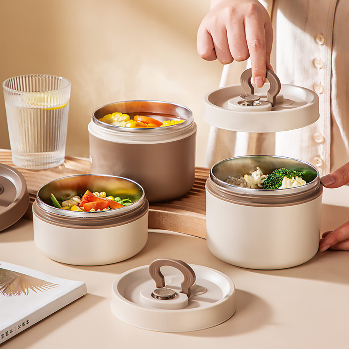 Lunch Box Food Container Thermal Warmer Hot Student Bento Insulated Soup Cup - 650ml 5