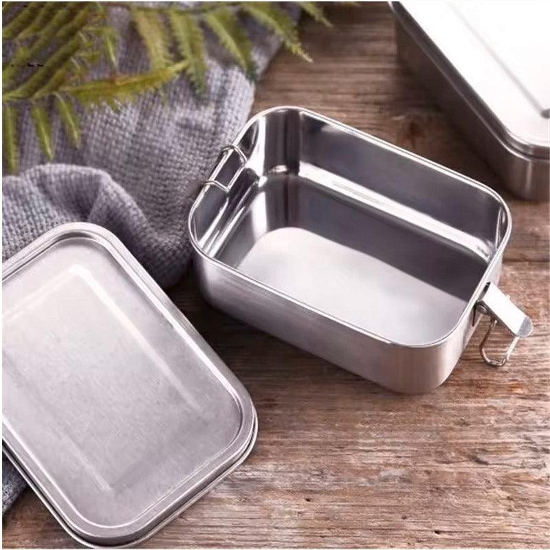850ml Stainless Steel Square Bento Box Durable Leakproof Food Storage Container 5