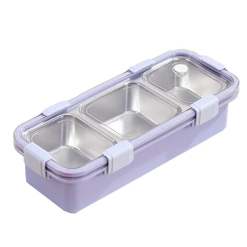 Stainless Steel Lunch Box Compartment Bento Box Food Container for Meal Prep Use - Pink 7