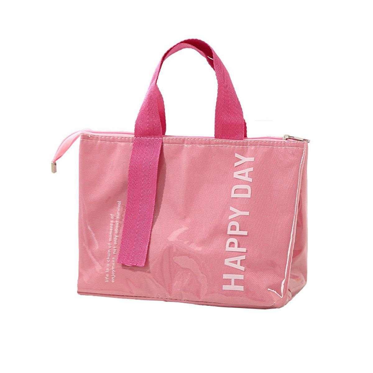 Large Capacity Lunch Bag Outdoor Picnic Aluminum Foil Portable Thermal Bag - Navy 10