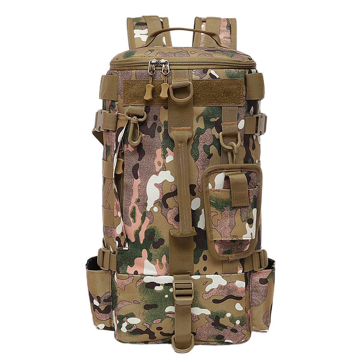 Waterproof Fishing Tackle Bag Large Capacity Multi Functional Shoulder Storage - Khaki Camouflage 10