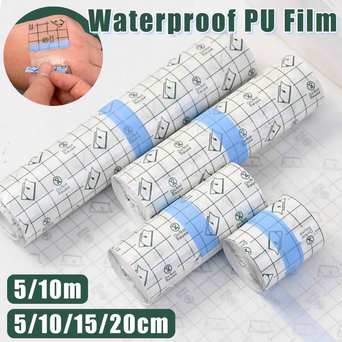 Waterproof PU Film Adhesive Tape Transparent High Stickiness Cuttable Bandage - 15cm x 5m