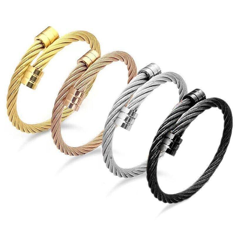 Lymph Drainage Magnetic Bracelets  Crainoc Titaniumion Osimium Bangle NEW - Rose Gold 3