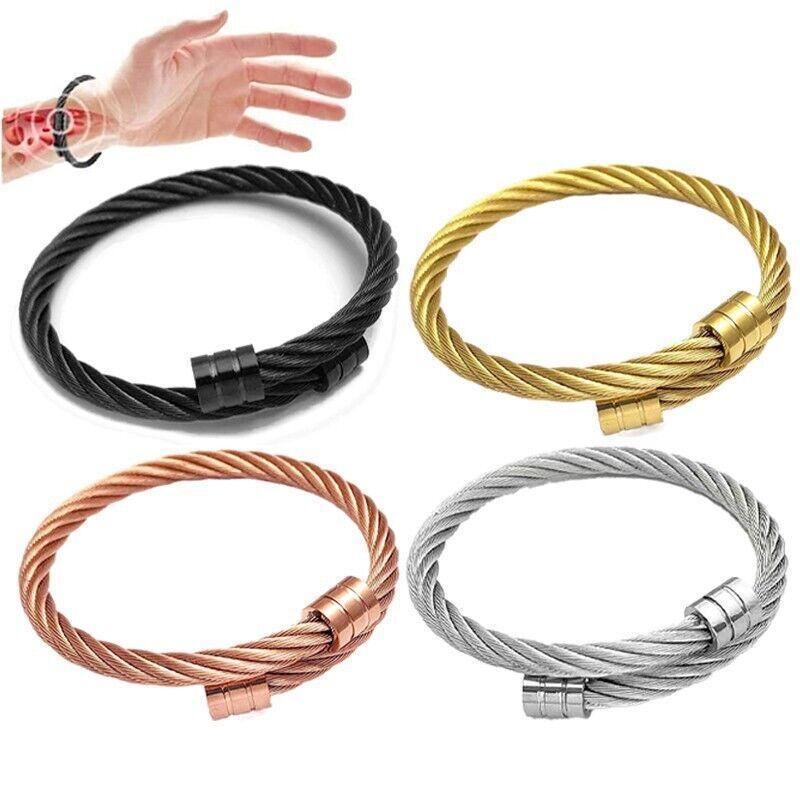 Lymph Drainage Magnetic Bracelets  Crainoc Titaniumion Osimium Bangle NEW - Rose Gold 4