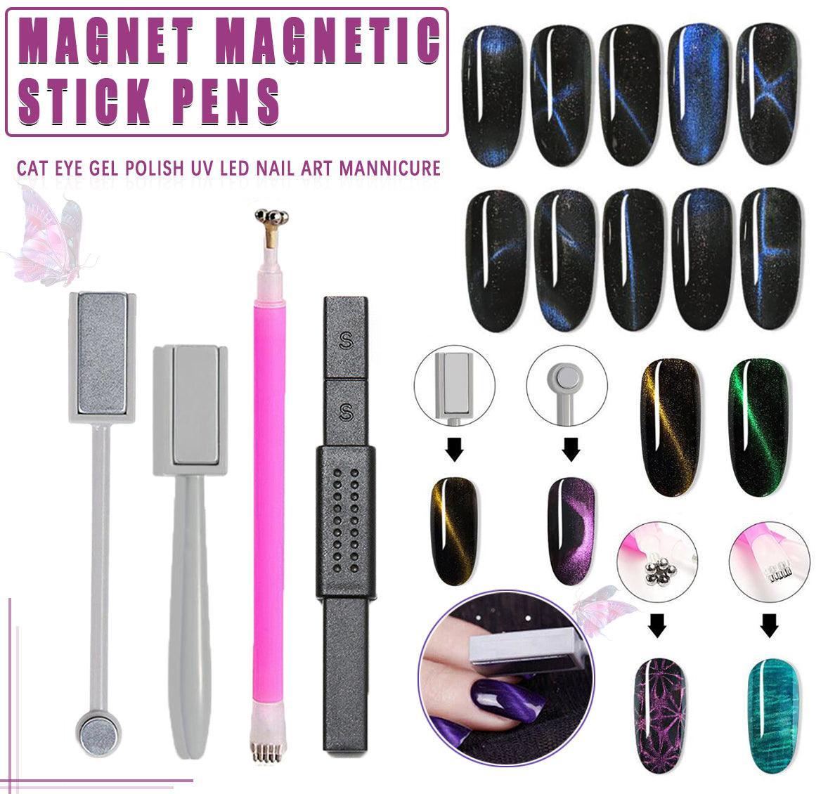 Nail Art Cat Eye Effect Stick for UV Gel Polish Design Tool for Manicure Styling Use - 1PC Double-Use