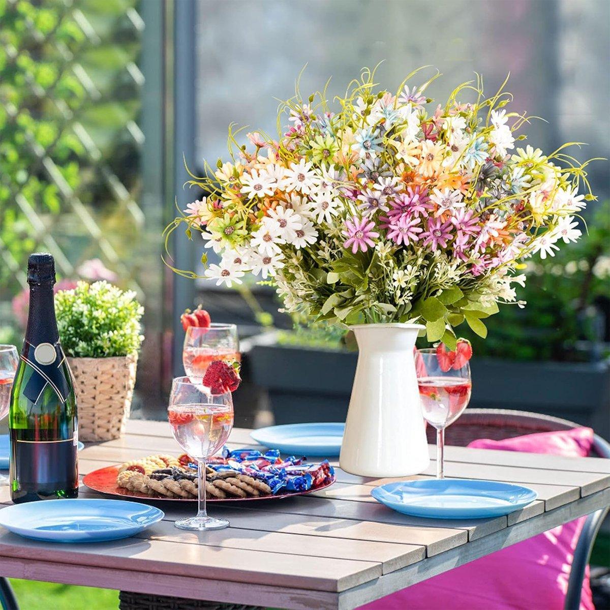 6x Artificial Small Soft Chrysanthemum Home Office Daisy Flower Party Decor DIY 4