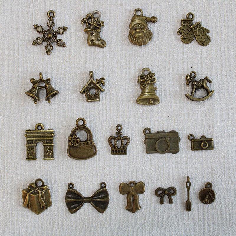 Bulk Tibetan Silver Mixed Charms Pendants For Jewelry Diy Making Craft Findings - Silver 5