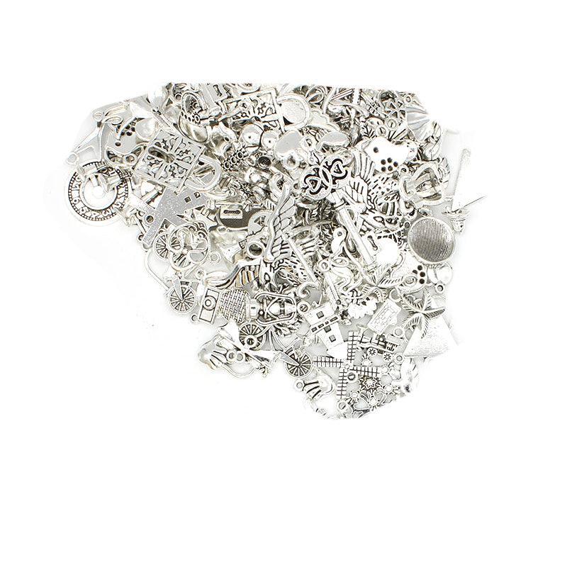 Bulk Tibetan Silver Mixed Charms Pendants For Jewelry Diy Making Craft Findings - Silver 7