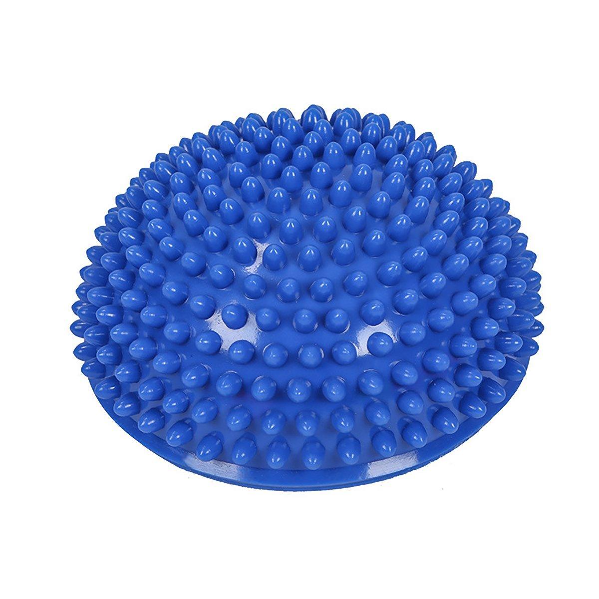 Spiky Massage Ball PVC Half Round Yoga Exercise Foot Hand Cushion - Pink 10