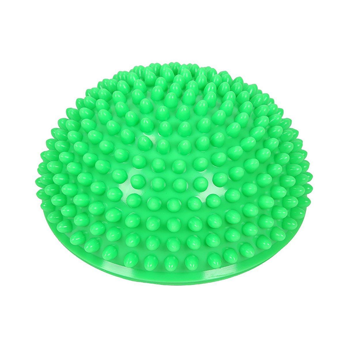 Spiky Massage Ball PVC Half Round Yoga Exercise Foot Hand Cushion - Grey 8