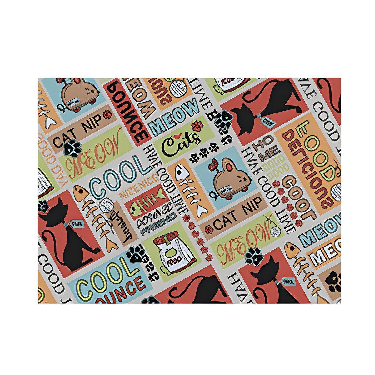 Waterproof Pet Floor Mat Carpet For Dog Cage Feeding Area Anti Slip Washable - Dog-White 7