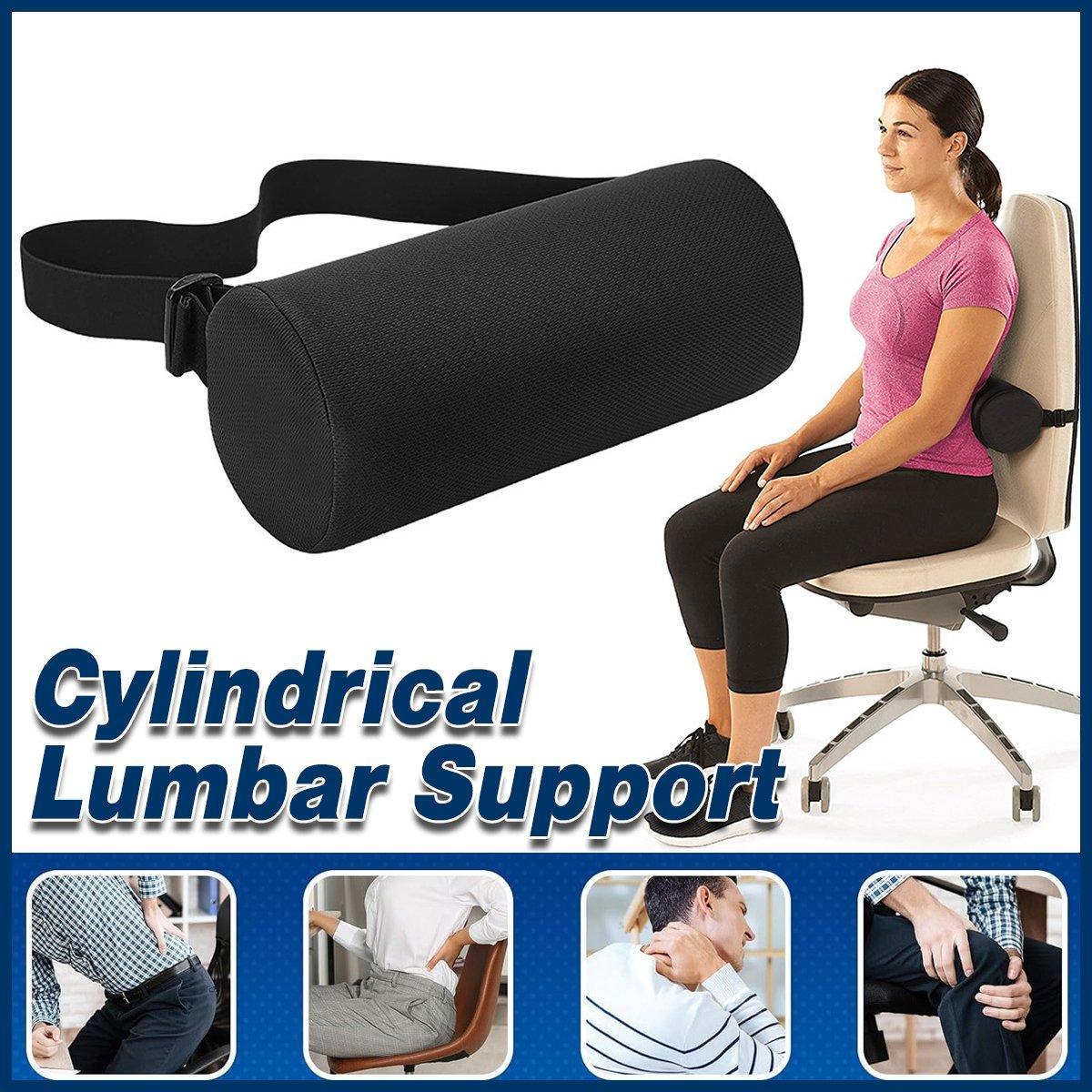 Adjustable Multi-functional Lumbar Support Pillow Small Cylindrical Back Cushion