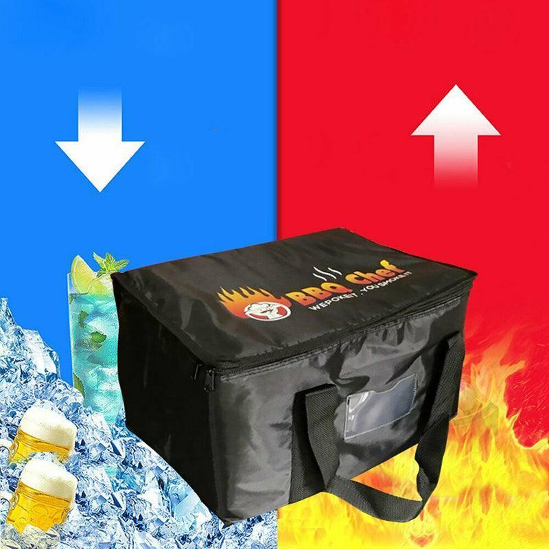 Insulated Food Delivery Bag Thermal Pizza Takeaway Cooler Storage 16L 28L 50L - 16L-28x19x20cm 4