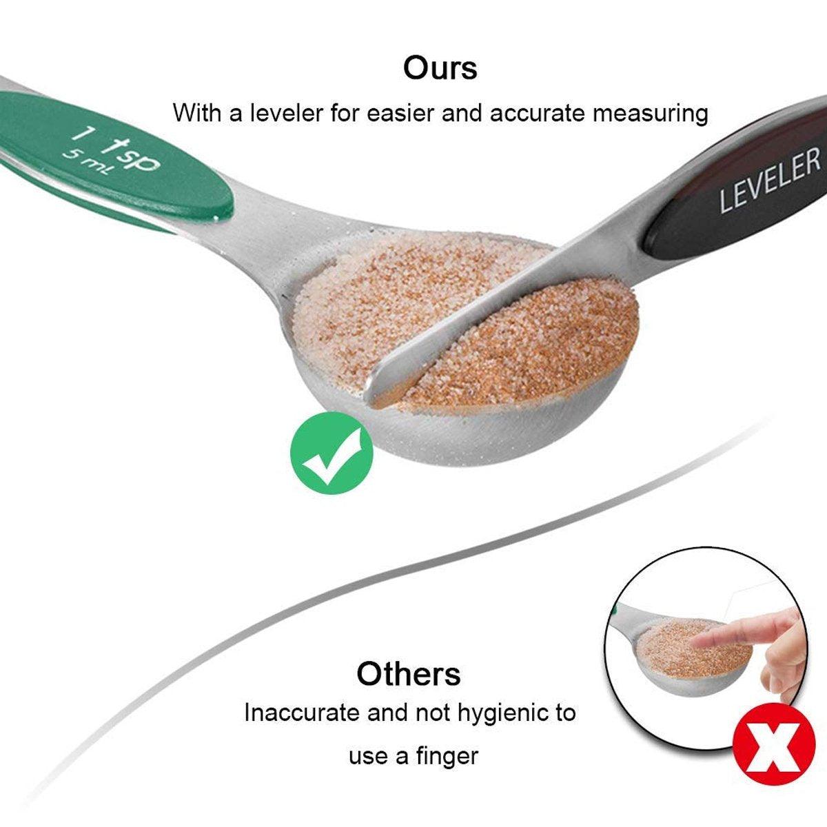 8pcs Stainless Steel Dual Head Measuring Spoon Set Kitchen Baking Cooking Tools 4