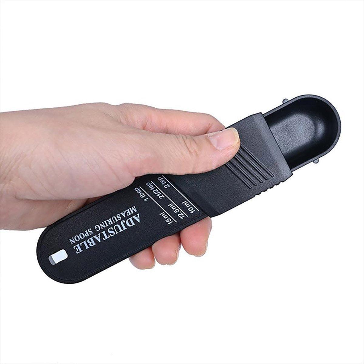 2PCS Adjustable ml Gram Plastic Measuring Spoon Scale Kitchen For Metering Spoon - Black 5