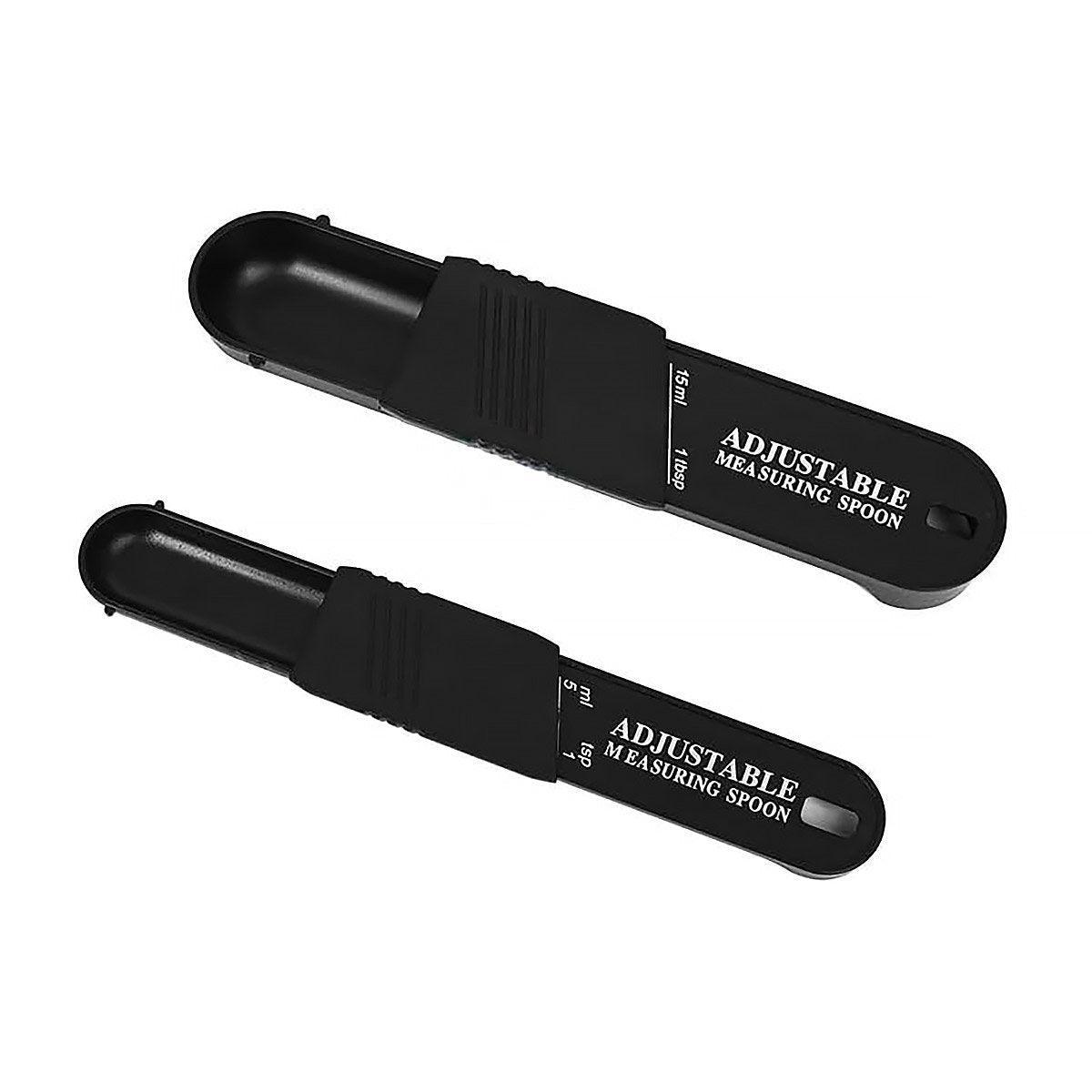 2PCS Adjustable ml Gram Plastic Measuring Spoon Scale Kitchen For Metering Spoon - Black 6
