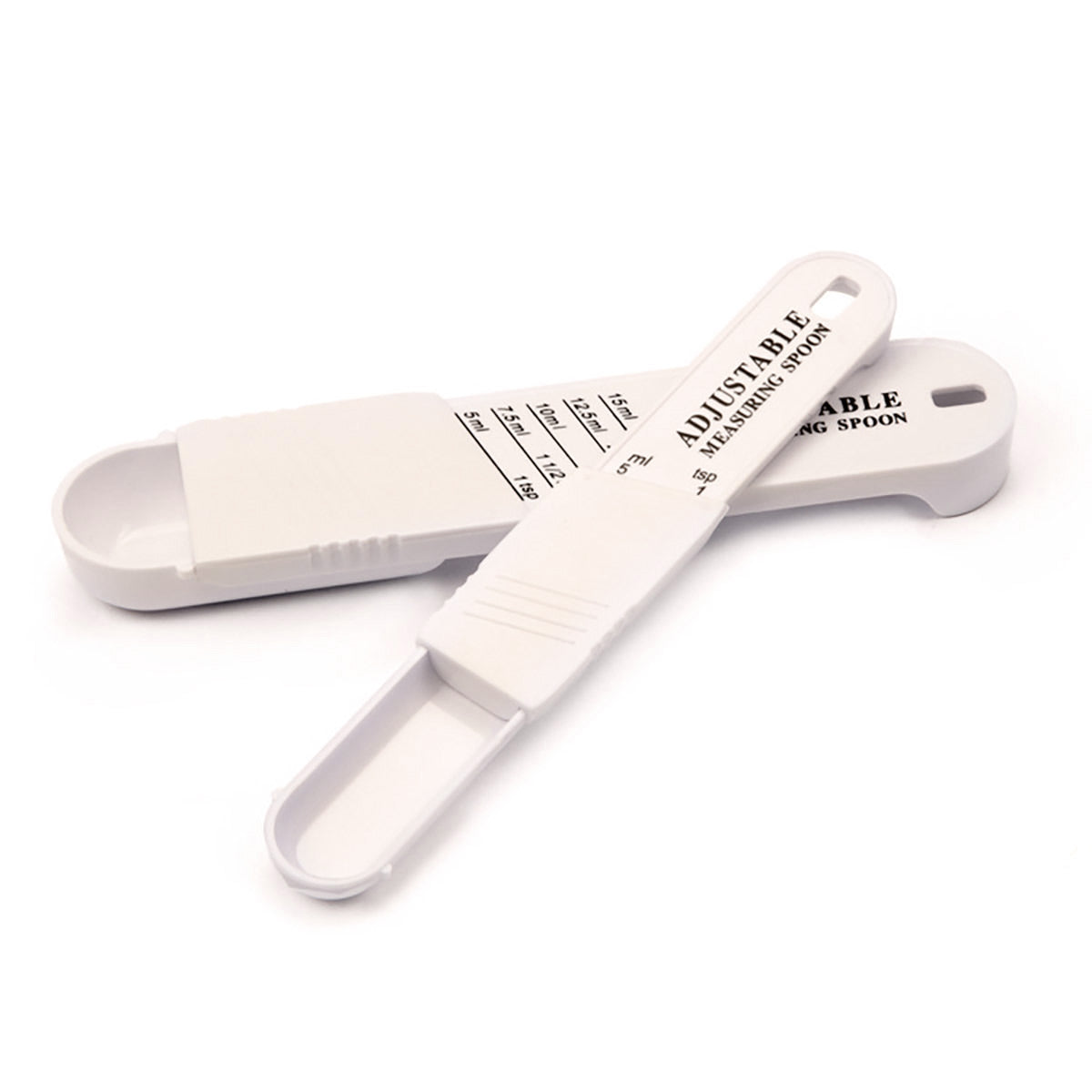 2PCS Adjustable ml Gram Plastic Measuring Spoon Scale Kitchen For Metering Spoon - Black 7