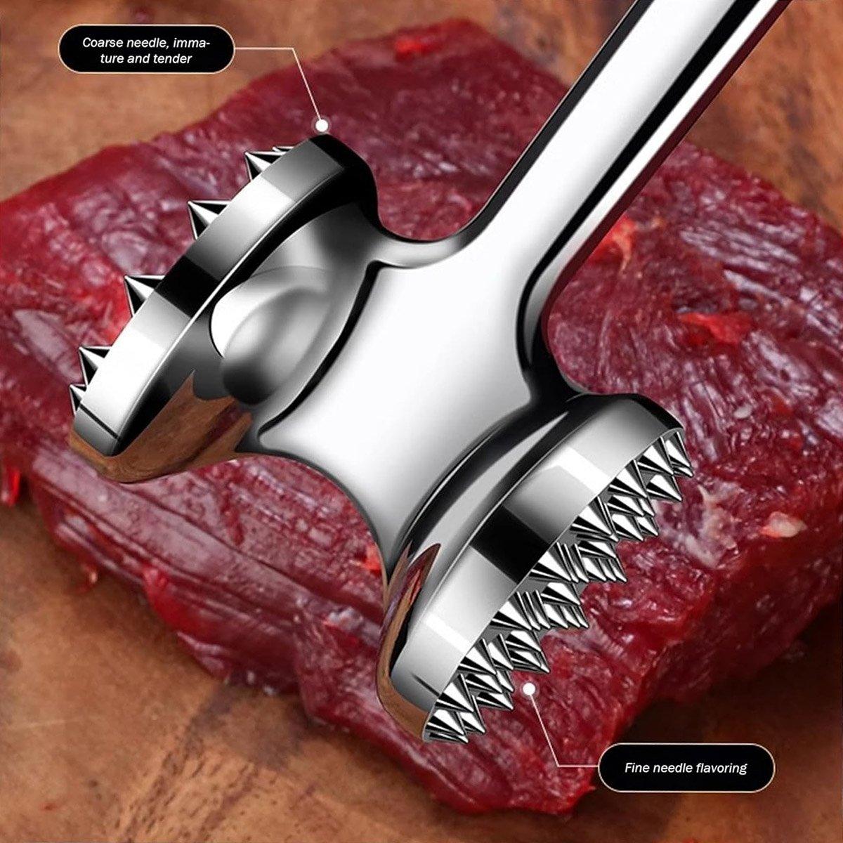 Meat Hammer Kitchen Tenderizing Beating Tool Double Sided Loose Meat Hammer 5