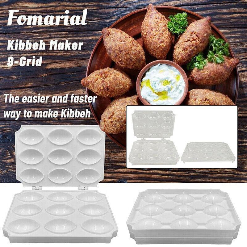 Meatball Maker Manual Meatloaf Mold Kibbeh Maker Press Minced Processor Tool Au - 9 Holes White