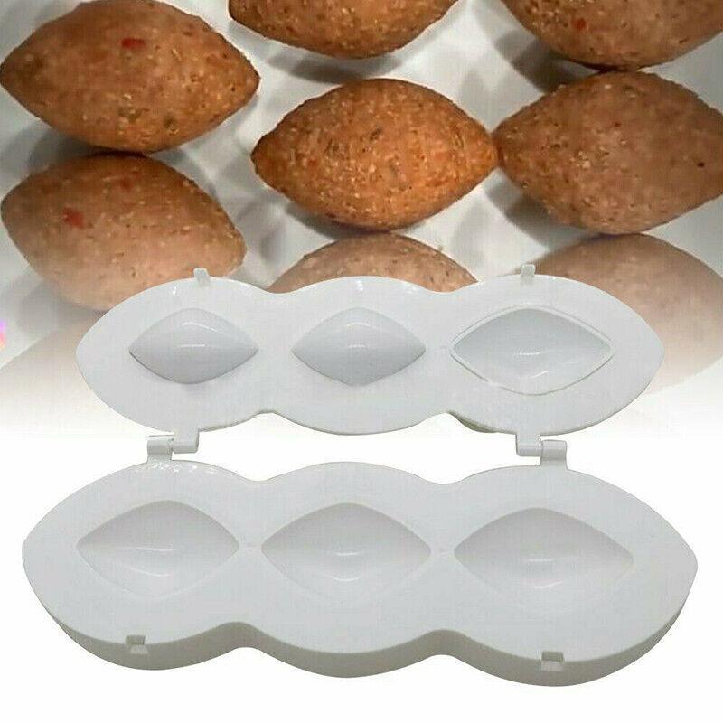 Meatball Maker Manual Meatloaf Mold Kibbeh Maker Press Minced Processor Tool Au - 9 Holes White 4