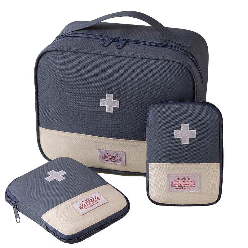 Set of 3 Portable Travel Medical Bags Organiser for Home Emergency Storage Use - Red 6